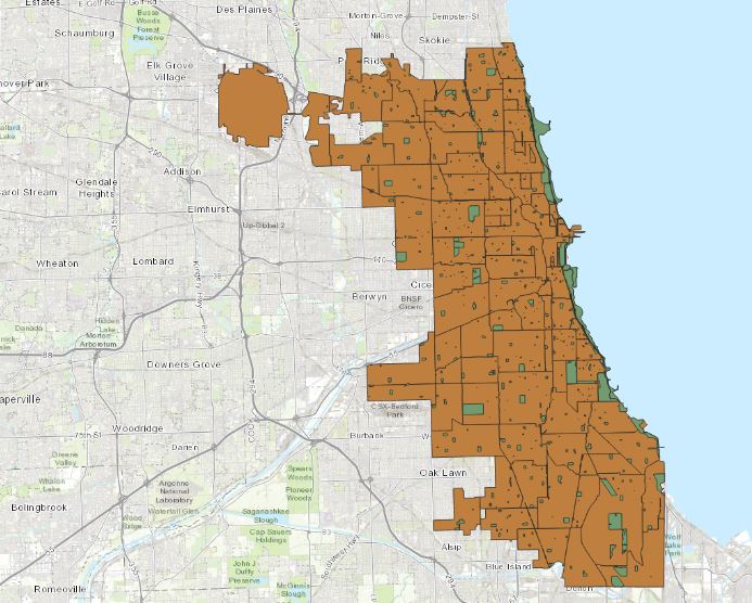 QGIS Chicago Map